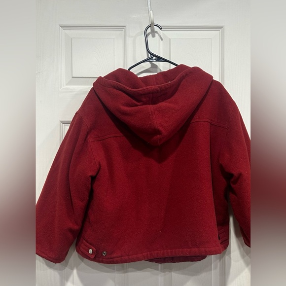 Vintage Courrèges Homme and CO Women's XL Red Crop Wool Jacket with Lining - Picture 3 of 5